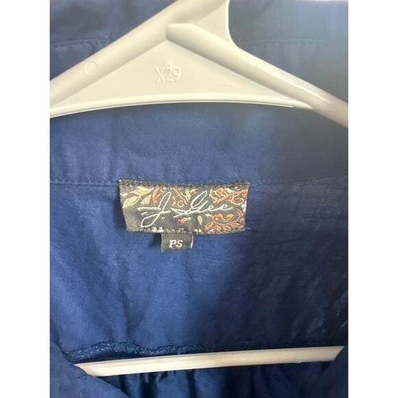 BN #18 J. Jolie Navy Blue Zip Front Shirt Dress - Size PS - Picture 6 of 7